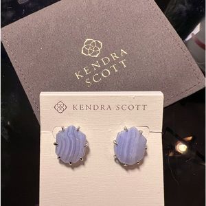 Kendra Scott Morgan earrings in blue lace agate